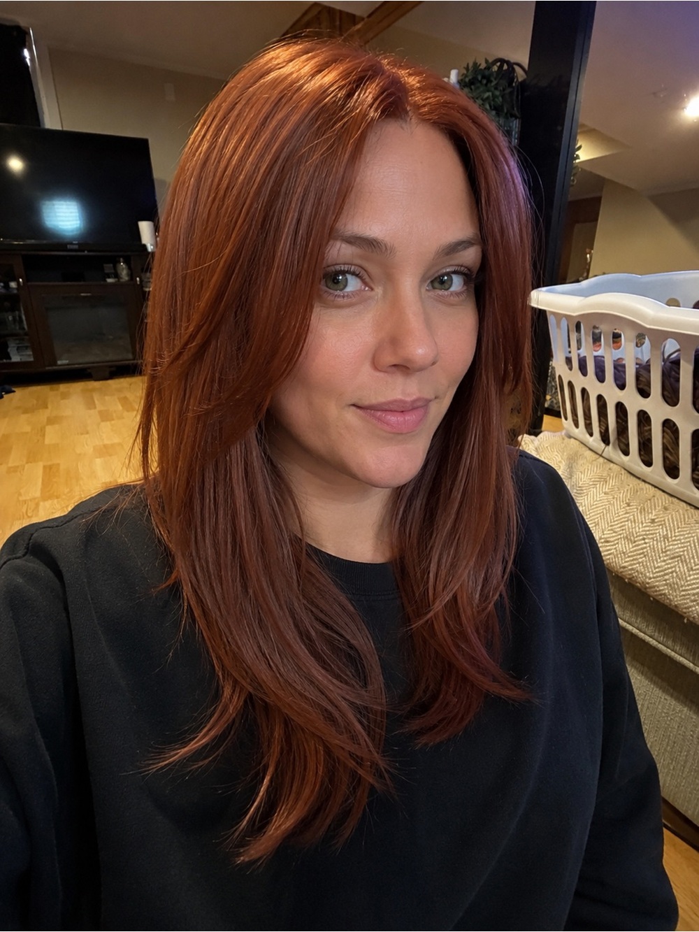 CSC Luxury Red Straight Synthetic Wig - Women Hair